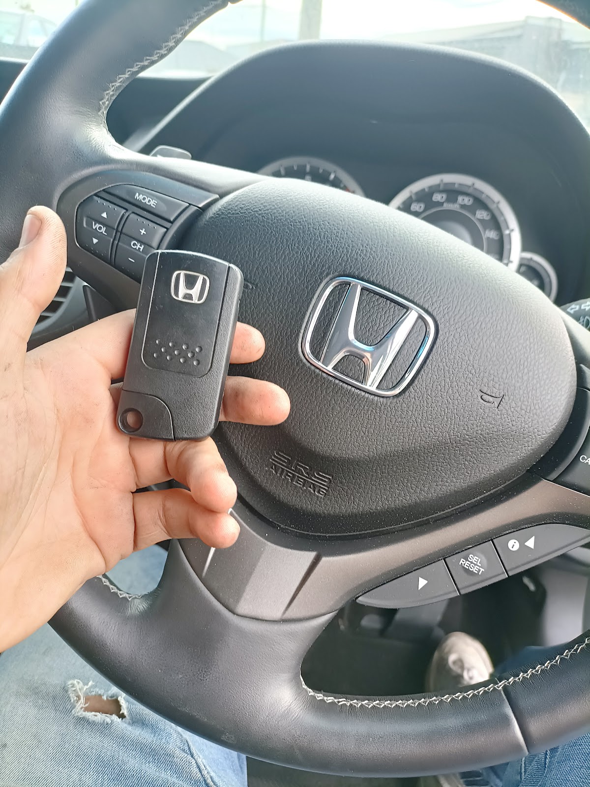 Honda smart key programmed and tested in the car